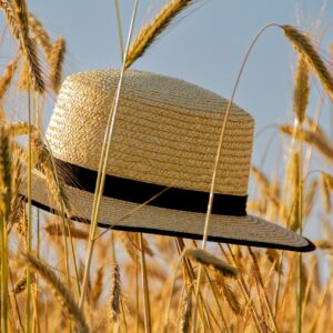 cap, straw hat, summer